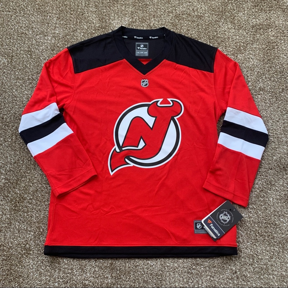 ✨BRAND NEW✨ Youth New Jersey Devils Fanatics Branded Home Replica Blank Jersey